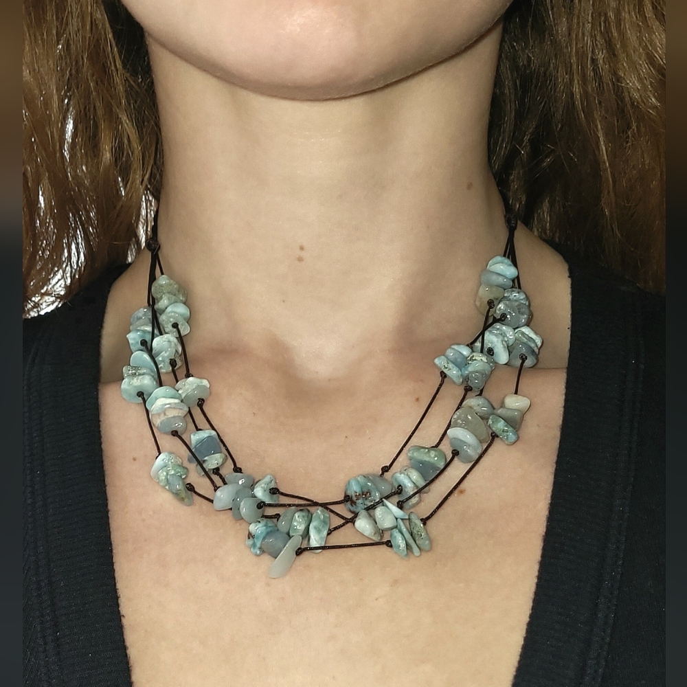 Larimar and Aquamarine Necklace